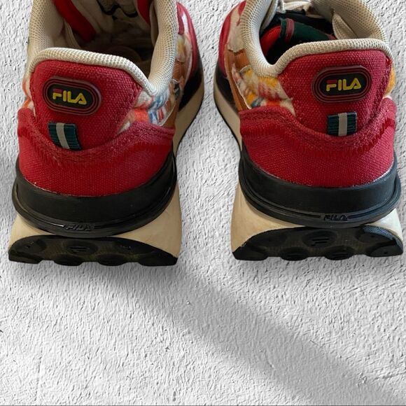 Fila Sneakers Renno Woven in Fila Red Gardenia and Black Little Boys size 1 - Picture 5 of 8